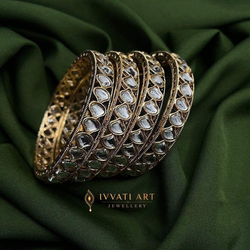 Noor Polki Bangle Set jewellery - Bangles | Ivvati Art Jewellery