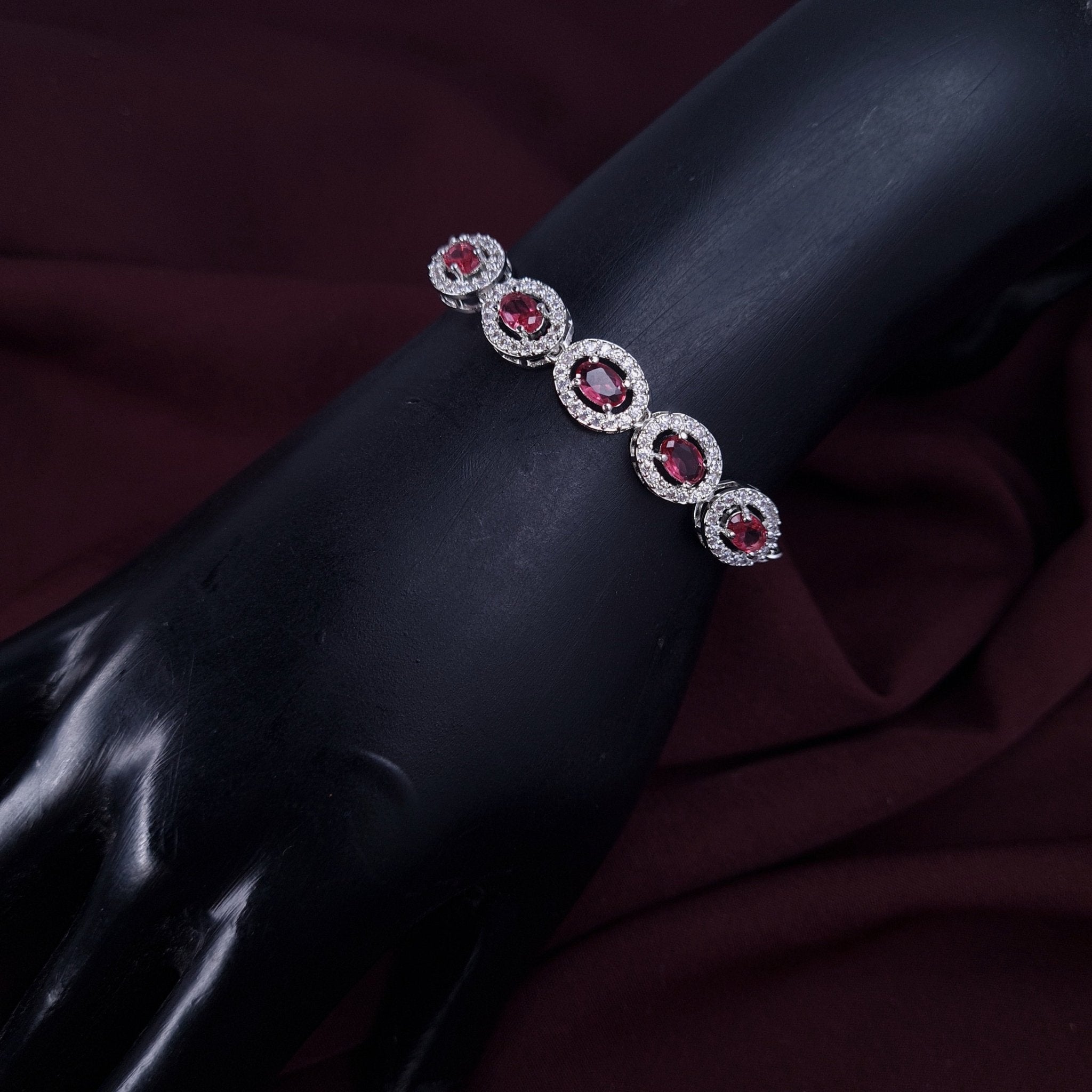 Ocean Bloom CZ Silver Bracelet jewellery - Bracelet | Ivvati Art Jewellery