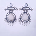 Oxidised Silver Round Earrings jewellery - Earrings | Ivvati Art Jewellery