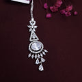 Regal Radiance Oval Maang Tikka – Ruby & Crystal Edition – Bridal & Wedding Jewelry jewellery - Maangtikka | Ivvati Art Jewellery