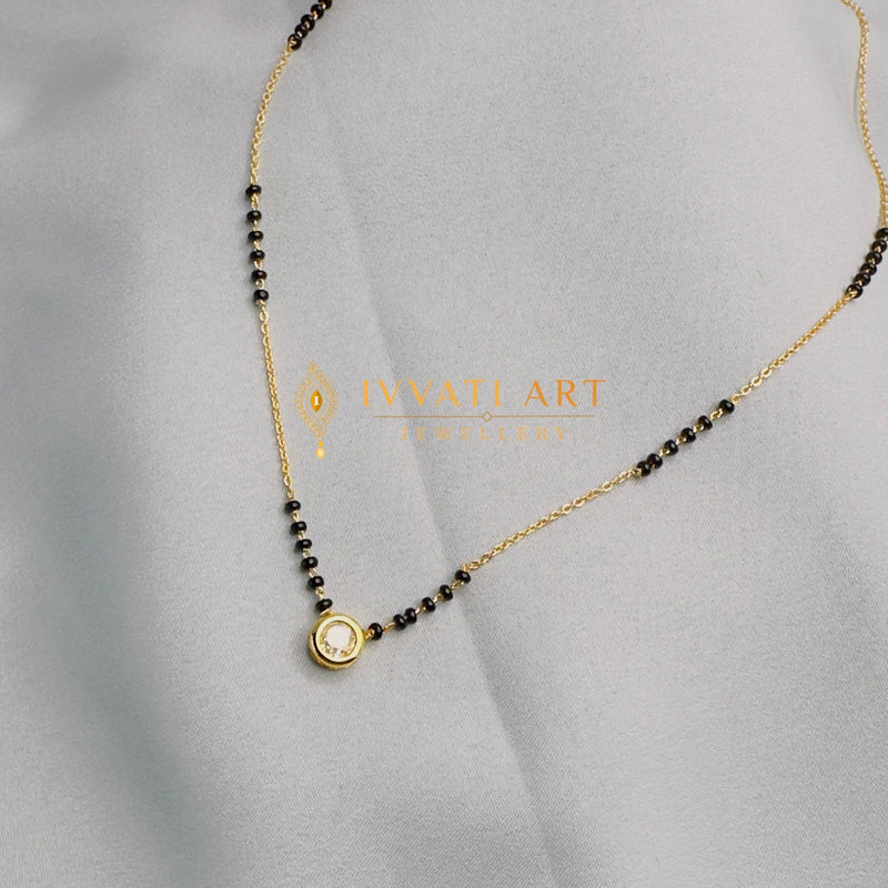 Simple CZ Mangalsutra for Women – Gold Daily Wear | Avyra jewellery - Mangalsutra | Ivvati Art Jewellery