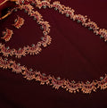 Traditional Long & Short Combo Necklace Set jewellery - Copper | Ivvati Art Jewellery